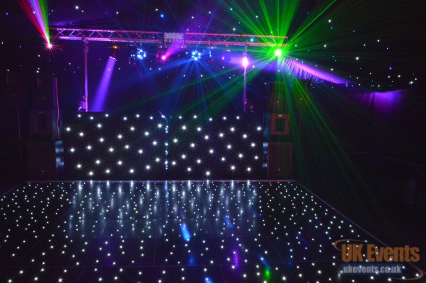 black sparkly wedding dance floor