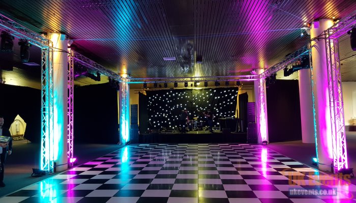 retro black and white dance floor