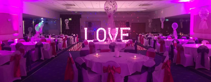 light up love letters with LED lights in Bdfordshire