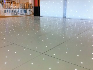 black starlit dance floor