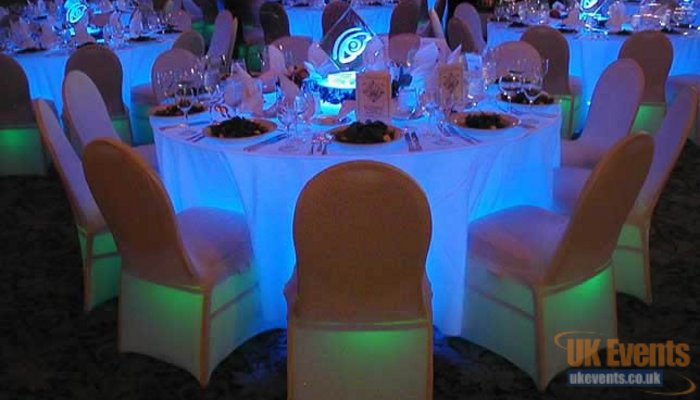 light up banquet tables for hotel function room