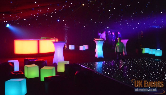 light up led furniture for event hire Cambridgeshire