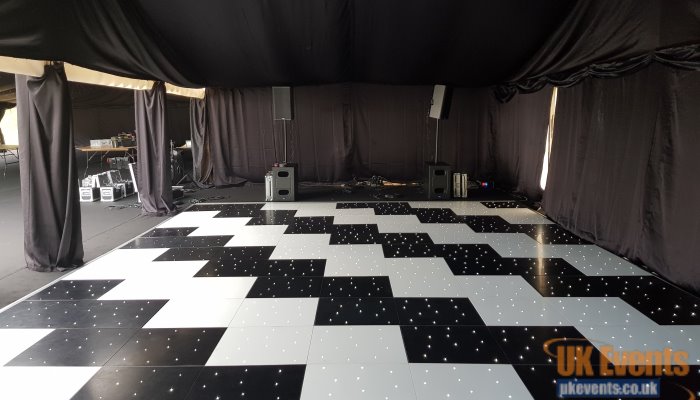 mix and match black and white starlit dance floor