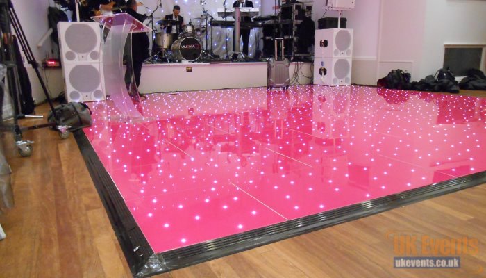 a beautiful vip pink dance floor