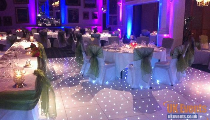 gloss white twinkling dance floor