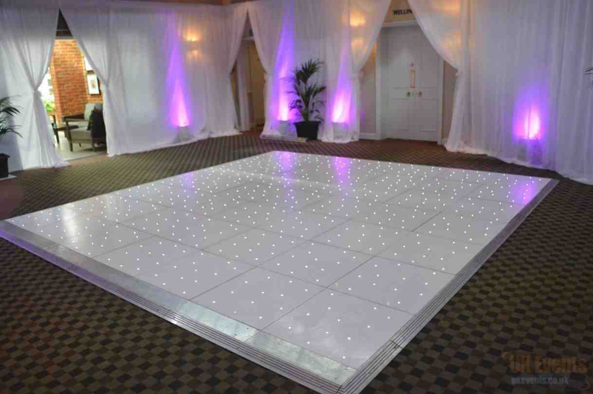 White Starlit LED Dance Floor Hire